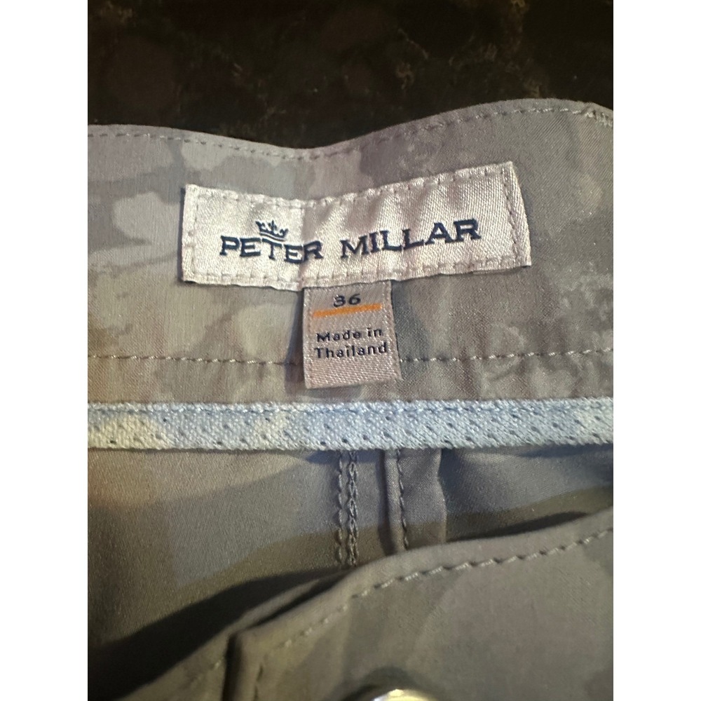 Peter Millar Mens Grey Camo Performance Golf Shorts Size 36 Crown Sport - Picture 4 of 8